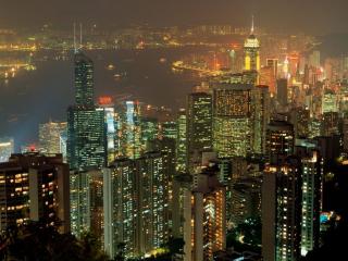 обои The Lights of Hong Kong фото