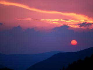 обои для рабочего стола: Smoky Mountain Sunset