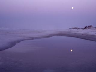 обои Moonlight Over Santa Rosa Island, Gulf Islands National Seas фото