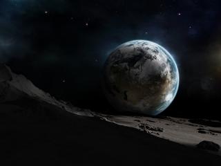 обои Земля с луны фото