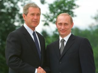 обои Буш-младший и Путин фото