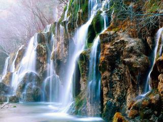 обои Source of the River Cuervo, Cuenca Province, Spain фото