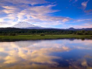 обои Trout Lake Creek, Mount Adams, Washington фото