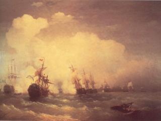 обои Айвазовский, Иван Константинович - Морское сражение при Ревеле (9 мая 1790) фото