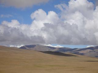 обои Горы и степь Тибета фото