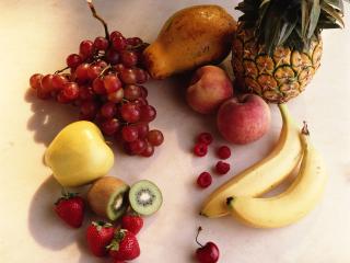 обои Разнообразные фрукты фото
