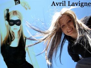 обои Avril Lavigne в маске фото