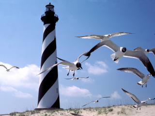 обои Cape Hatteras Lighthouse, North Carolina фото
