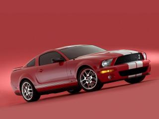 обои Крассный Ford Mustang Shelby Cobra GT500 фото