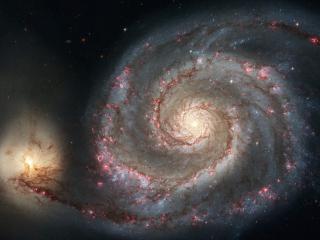 обои Спиральная галактика M51 (Водоворот) фото