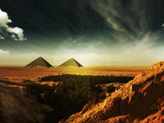 обои Две пирамиды фото