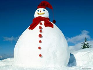 обои Гигантский снеговик фото