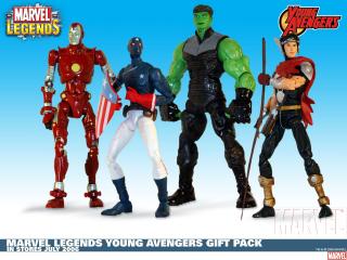 обои для рабочего стола: Marvel legends young avengers gift pack