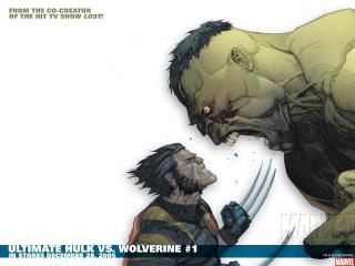обои Ultimate hulk vs. wolverine фото