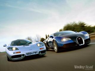 обои MClaren F1 vs Bugatti Veyron фото