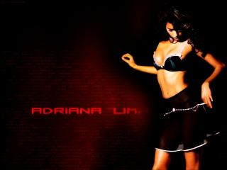 обои Адриана Лима в чёрно-красной гамме фото