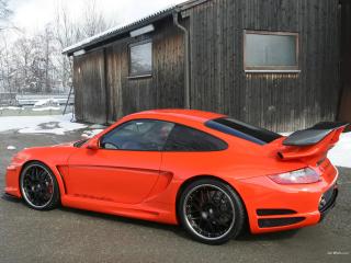 обои Porsche gt оранжевый фото