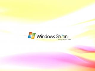 обои Windows Seven с девизом Energize твой мир фото