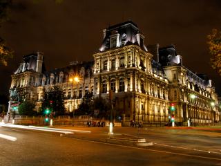 обои Ночной Париж - красивое здание фото