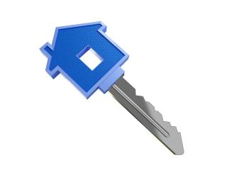обои Ключ в виде синего домика фото