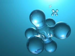 обои Слипшиеся молекулы воды в море фото