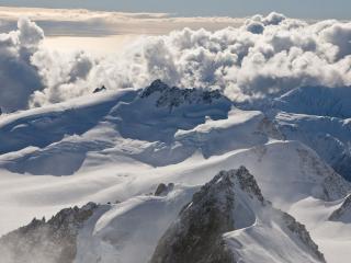 обои Облака над Альпами Новая Зеландия фото