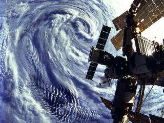 обои Станция МКС и космический корабль Союз фото