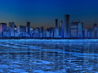обои Cities Frozen Lake фото