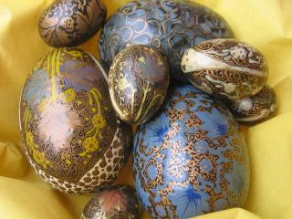 обои Шедевральная роспись на пасхальных яйцах фото
