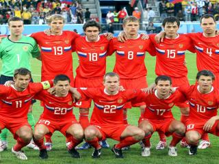 обои National team of Russia on football фото