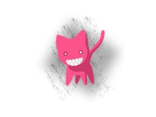 обои для рабочего стола: Розовый котенок