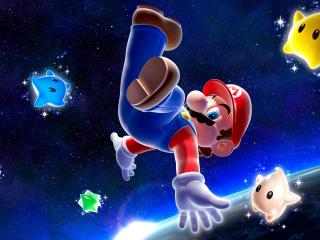 обои Марио в космосе фото