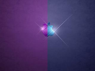 обои для рабочего стола: Сине-фиолетовый логотип Apple