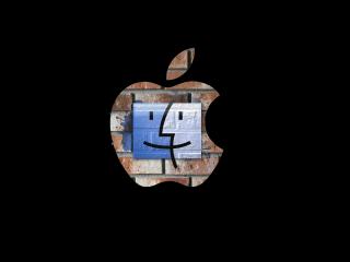 обои Логотип Apple кирпичный фото