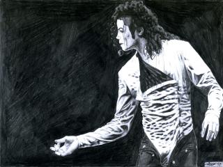 обои Michael Joseph Jackson нарисован карандашом фото