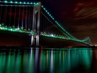 обои Большой мост ночью фото