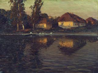 обои Николай ДУБОВСКОЙ (1859-1918). Вечер в Украине фото