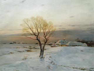 обои для рабочего стола: Николай ДУБОВСКОЙ (1859-1918). Морозное утро