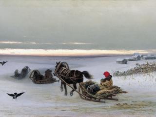 обои Пётр ГРУЗИНСКИЙ (1837-1892). Домой. 1881 фото