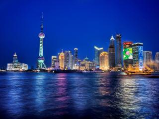 обои Город Шанхай - башня Жемчужина Востока фото