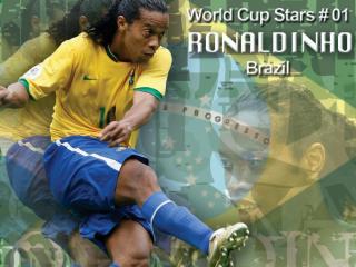 обои для рабочего стола: Ronaldinho Brazil