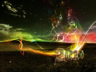 обои 3D надпись "2010" фото