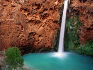 обои Аризона, Гранд-Каньон, резервация Хавасупай, водопад фото