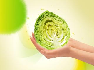 обои для рабочего стола: 3D-graphics Swung cabbage