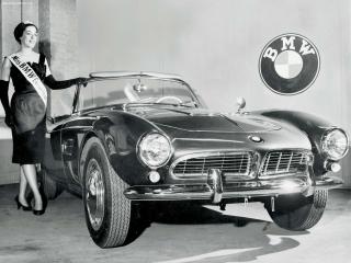 обои 1955 BMW 507 дама фото