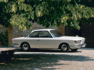 обои 1965 BMW 2000 CS белый боком фото