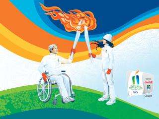 обои Паралимпийские игры передача олимпийского огня фото