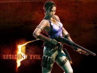 обои Resident Evil 5 - девушка с помповиком фото