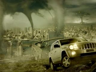 обои Автомобиль и ураганы фото