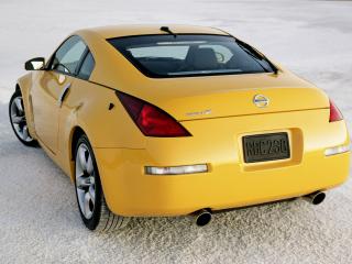 обои для рабочего стола: Nissan 350Z жёлтый